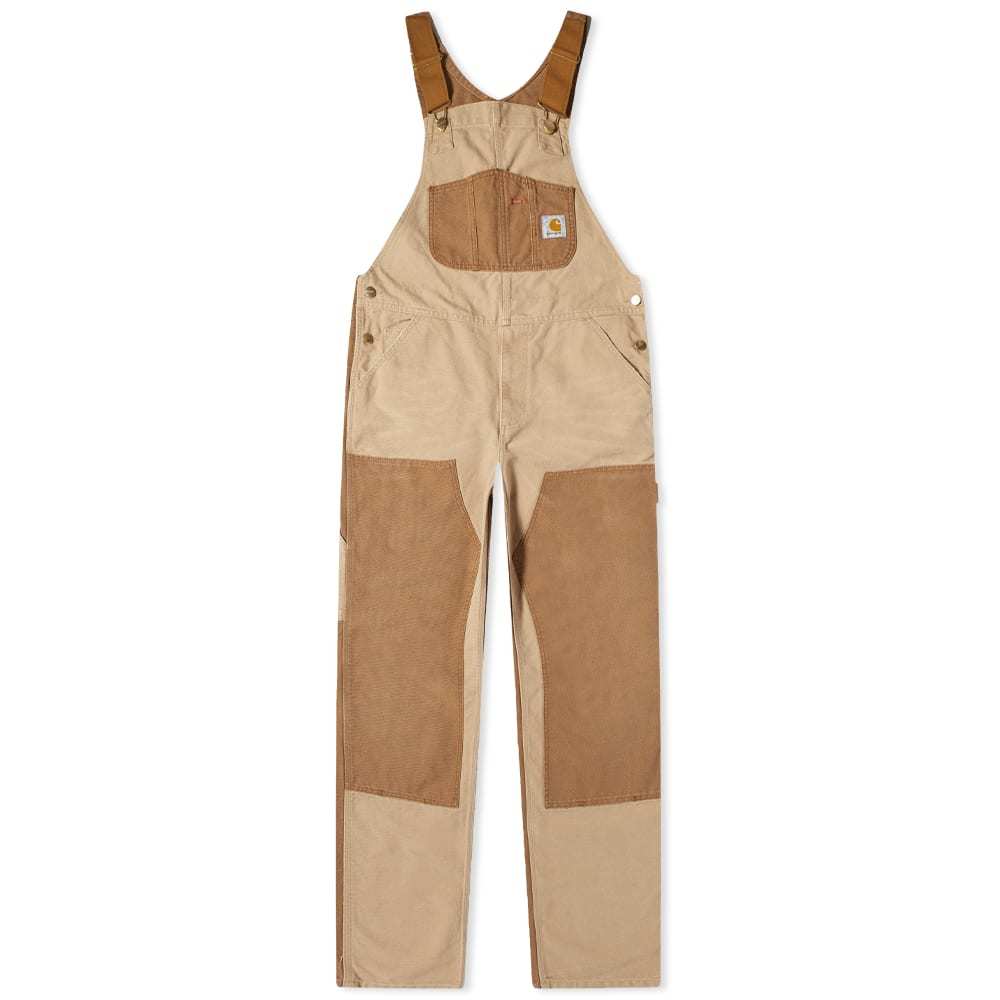 Carhartt◇オーバーオール/-/コットン/CML/無地/DOUBLE KNEE BIB OVERALL-