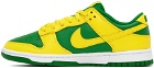 Nike Green & Yellow Dunk Low Retro Sneakers