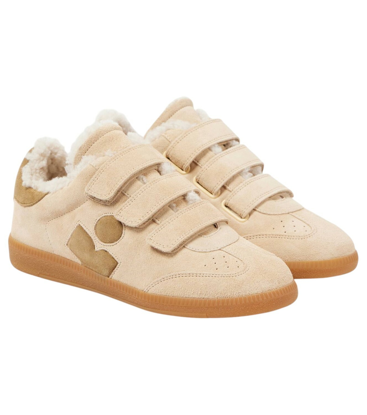 Isabel Marant Beth shearling-trimmed leather sneakers Isabel