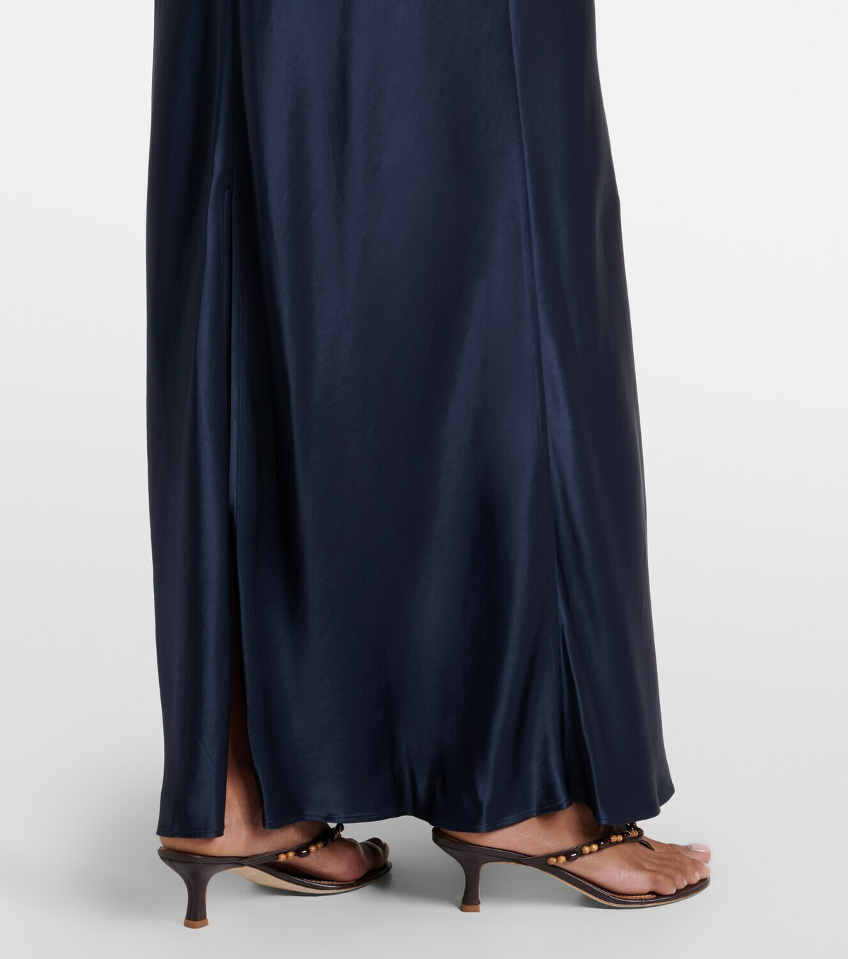 Staud Cadence halterneck satin slip dress