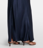 Staud Cadence halterneck satin slip dress
