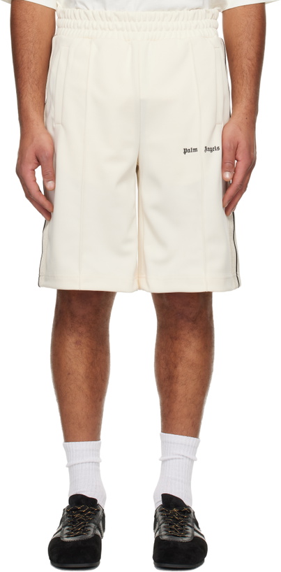 Photo: Palm Angels Off-White Classic Logo Track Shorts