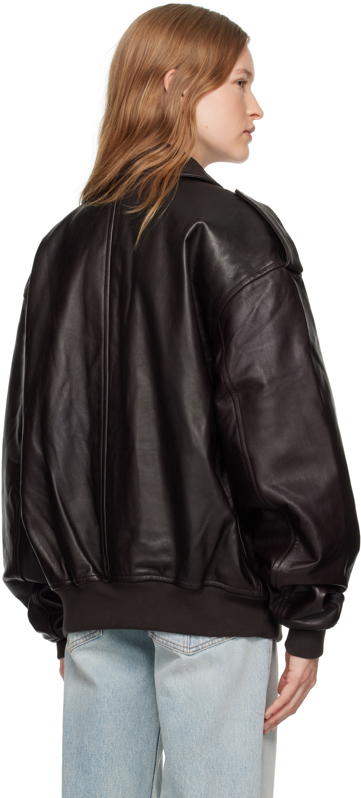 The Frankie Shop Purple Viper Leather Jacket The Frankie Shop