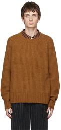 BED J.W. FORD Tan Wool & Alpaca Crewneck Sweater