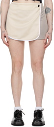 AMBUSH Off-White & Gray Pleats Miniskirt
