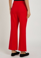 Maria Mcmanus High-waisted Stretch-wool Trousers Red