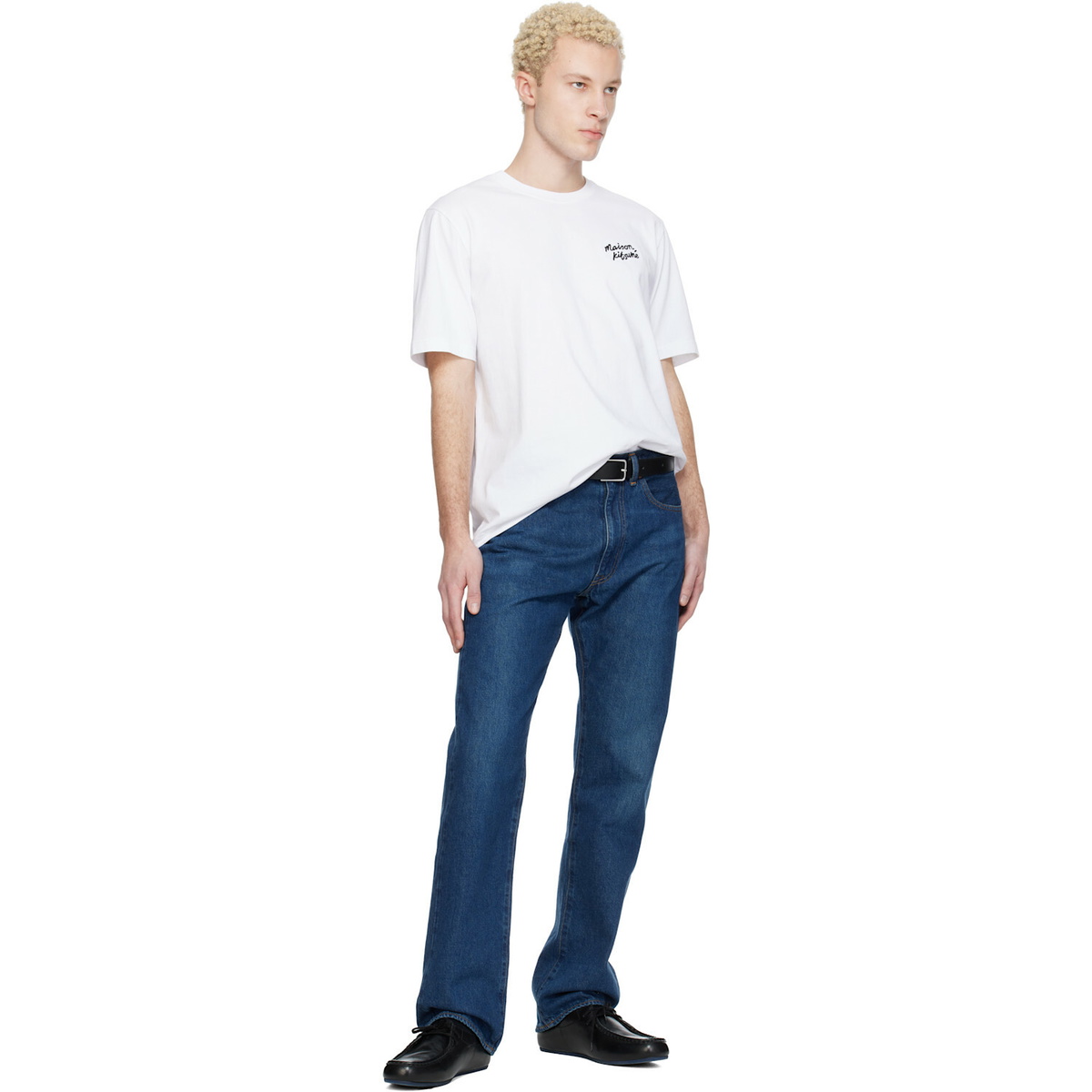 Maison Kitsuné White 'Maison Kitsuné' Handwriting Comfort T-shirt