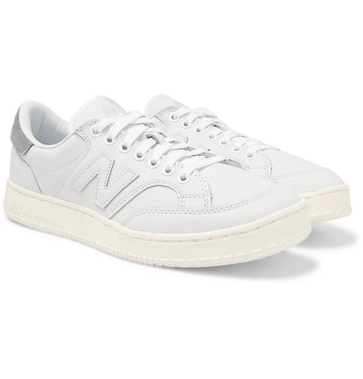 Photo: New Balance - CT400 Suede-Trimmed Full-Grain Leather Sneakers - White