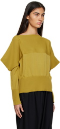 132 5. ISSEY MIYAKE Yellow Square Stack Sweater