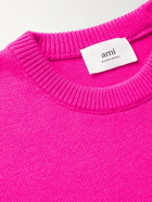 AMI PARIS - Logo-Intarsia Virgin Wool Sweater - Pink