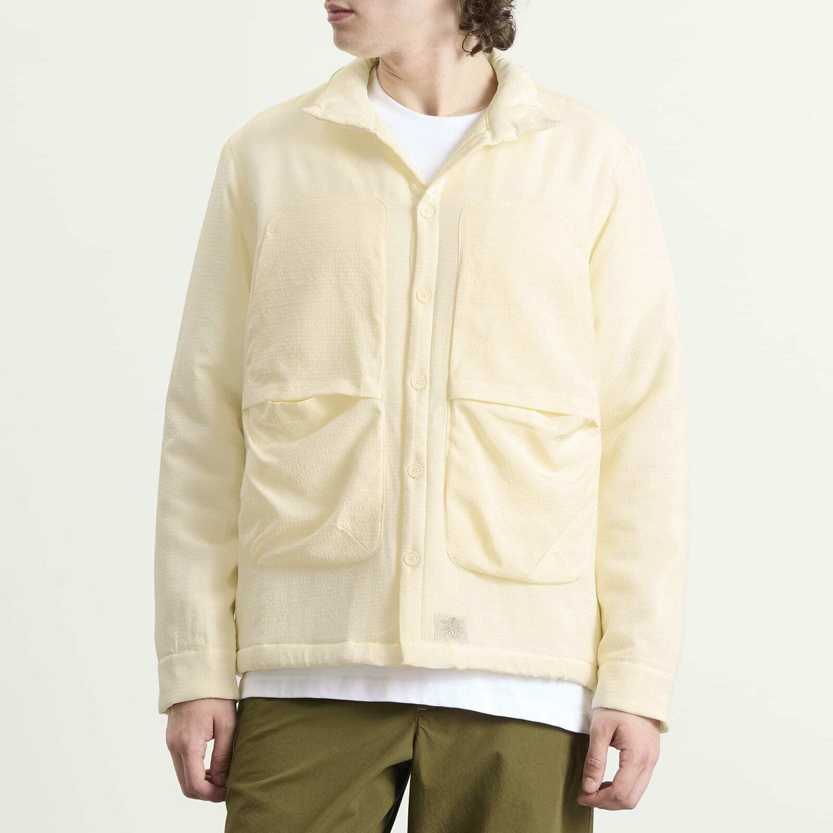 Ranra Men's Epitome Wool Silk Padded Overshirt in Pristine