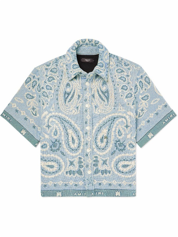 Photo: AMIRI - Tapestry Cotton-Jacquard Overshirt - Blue
