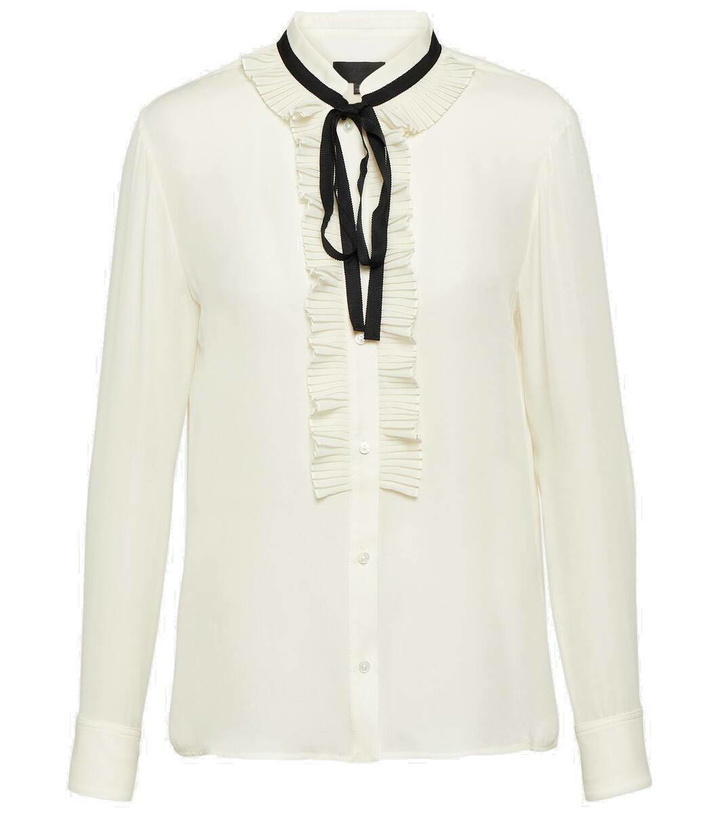 Photo: Nili Lotan Bertille ruffled silk blouse