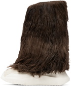 Rick Owens DRKSHDW Brown Faux-Fur Boots