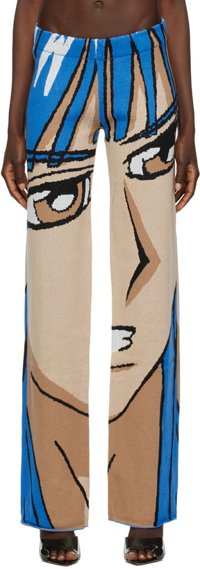 Photo: 1XBLUE SSENSE Exclusive Blue Anime Lounge Pants