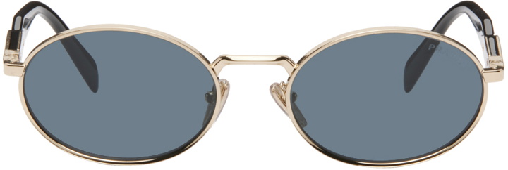 Photo: Prada Eyewear Gold Oval Sunglasses
