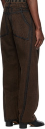 Eckhaus Latta Brown Bend Jeans