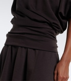 Lemaire Gathered wool-blend dress
