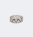 Kamyen Puzzle 18kt white gold and enamel ring with diamonds