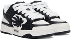 Palm Angels White & Black Venice Leather Sneakers