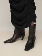 KHAITE - 50mm Arizona Leather Ankle Boots