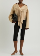 Nanushka Ticia Fringed Wool-blend Jacket Beige