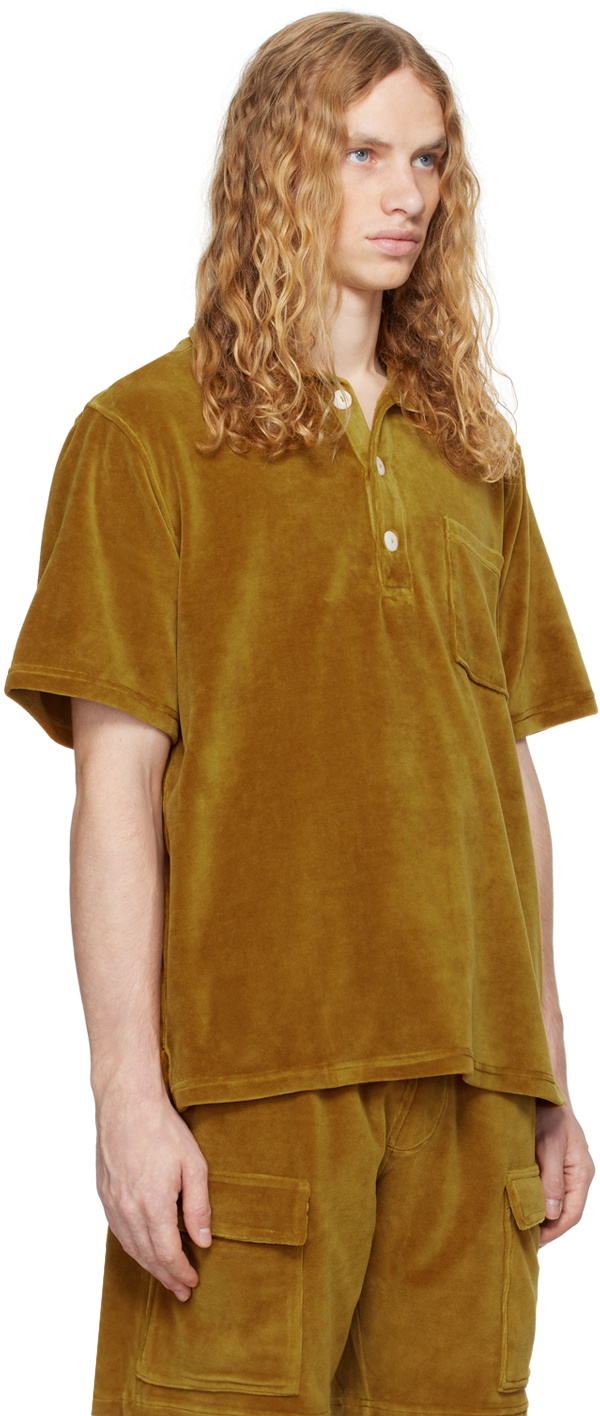 OAS Yellow Girona Velour Polo