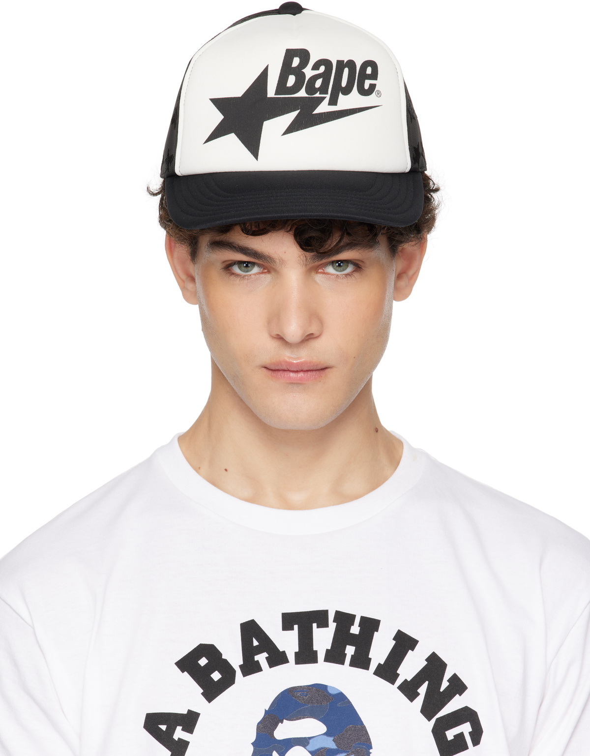 BAPE White & Black New Era Edition 9Forty STA Cap A Bathing Ape