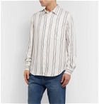 Sandro - New Flow Striped Voile Shirt - White