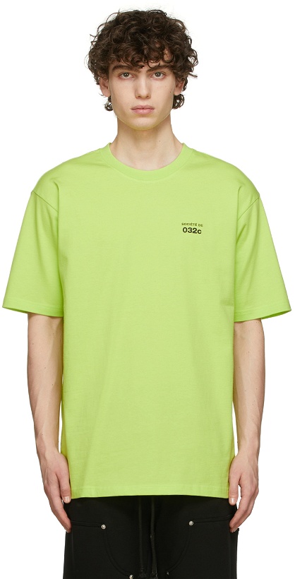 Photo: 032c SSENSE Exclusive Green Logo T-Shirt