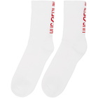 Hugo Two-Pack Black and White Berlin Logo Socks