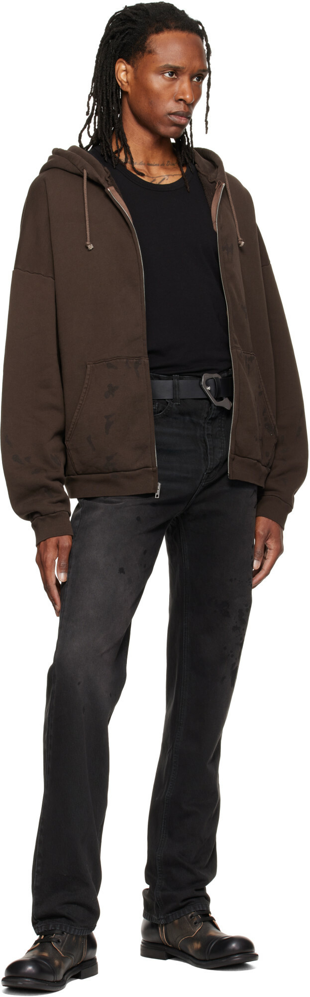 ALEXANDER DIGENOVA Black Underground Painter Jeans