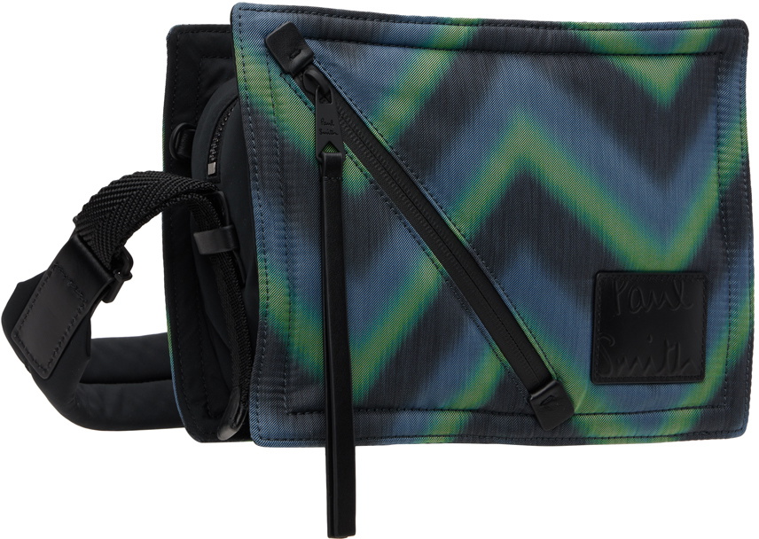 Paul Smith Blue & Green Zig Zag Bag Paul Smith