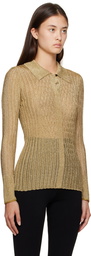 Victoria Beckham Gold Metallic Shirt