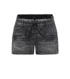 Unravel - Denim lace-up shorts