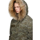 Mr and Mrs Italy Green Camo Hooded Coat