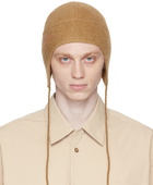 AURALEE Tan Hand-Sewn Beanie