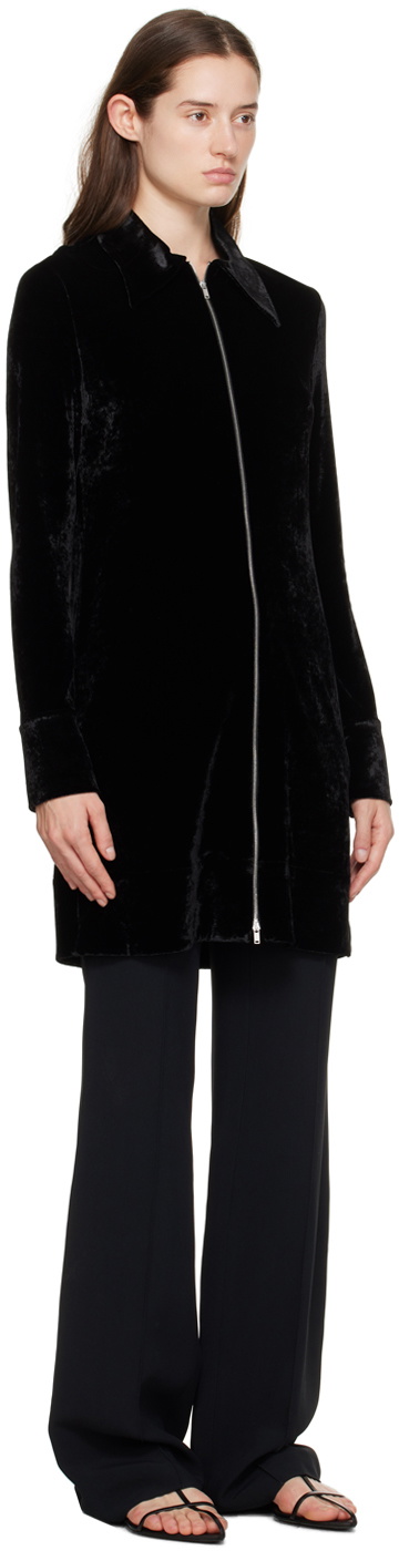 Jil Sander Black Zip Minidress