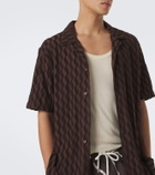Frescobol Carioca Terry-trimmed cotton-blend bowling shirt