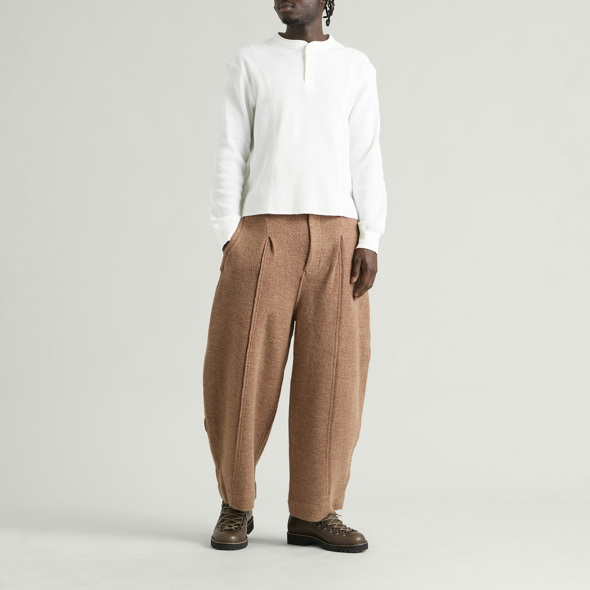 Gander Men's Henley Waffle Longsleeve in White