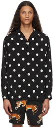 WACKO MARIA Black and White 'Guilty Parties' Polka Dot Shirt