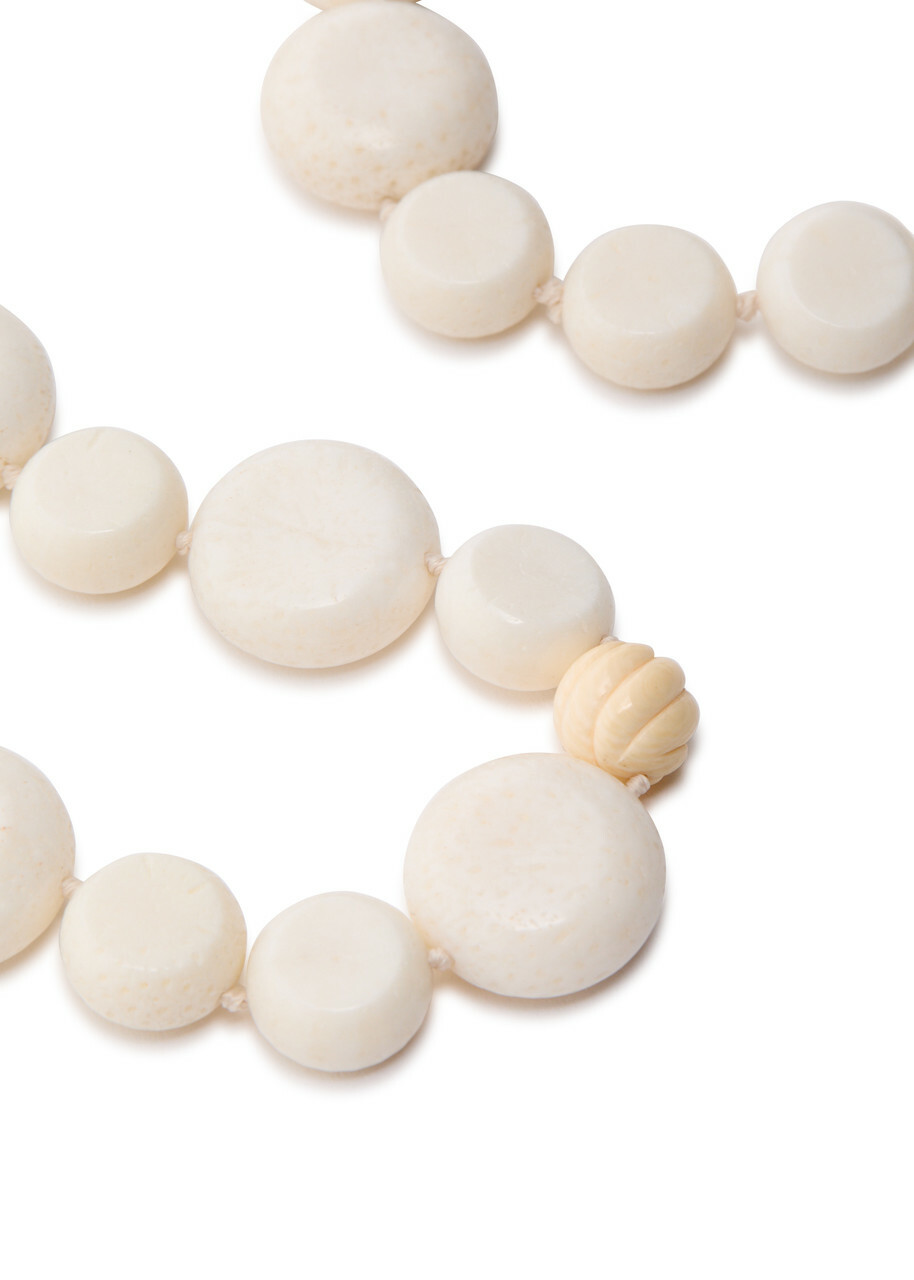 Sapir Bachar Carved Coral Sterling Silver Necklace - White - One Size