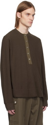 Omar Afridi Brown Henry Neck Henley