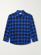 AGOLDE - Stanhope Checked Cotton-Flannel Shirt - Blue