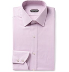 TOM FORD - Pink Slim-Fit Micro-Gingham Cotton Shirt - Pink