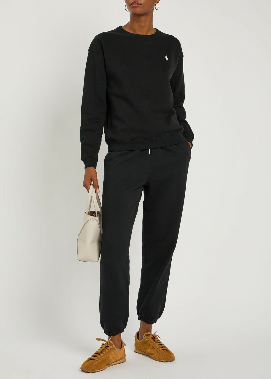 Polo Ralph Lauren Logo-embroidered Cotton-blend Sweatpants Black