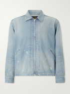 FULLCOUNT - Distressed Denim Zip-Up Jacket - Blue