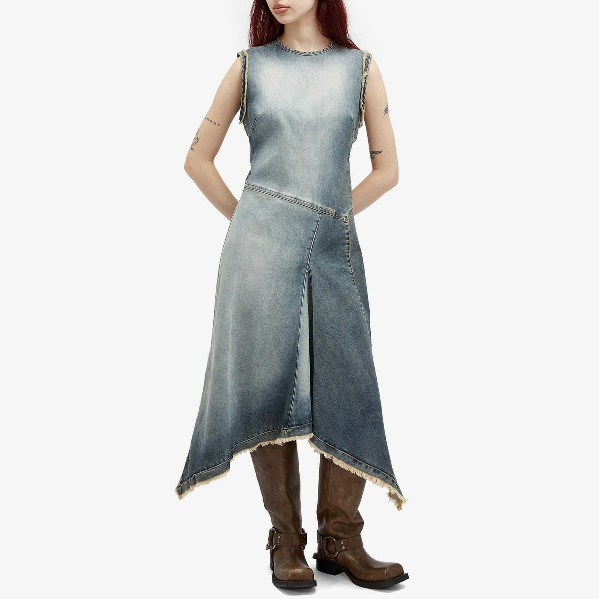 Acne Studios Women's Denim Maxi Dress in Mid Blue Acne Studios