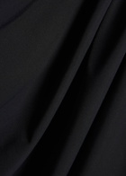 High Aslant Draped Stretch-jersey top Black