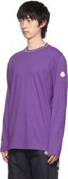 Moncler Purple Cotton Long Sleeve T-Shirt